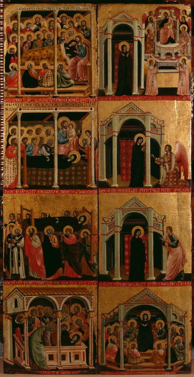 Tryptic of the Virgin, right and left panels by Maestro di Cesi